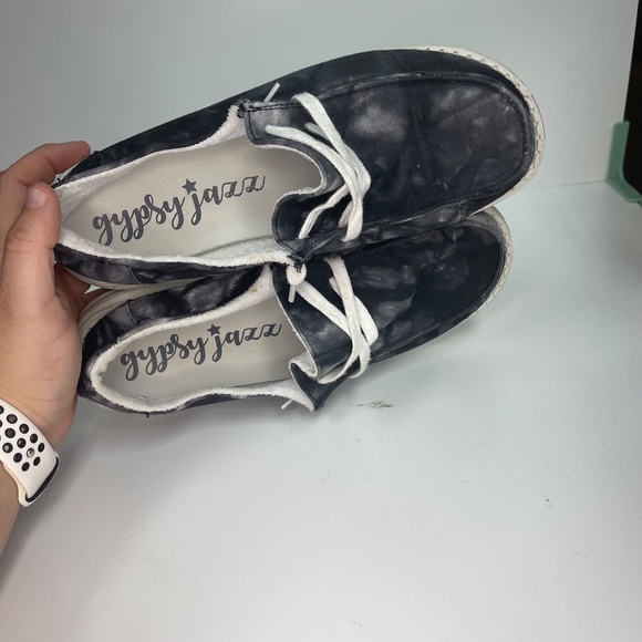 Women’s Gypsy Jazz Shoes Marbled Black & White size 8.5 - Picture 6 of 7